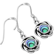 Abalone Silver Earrings, e367h